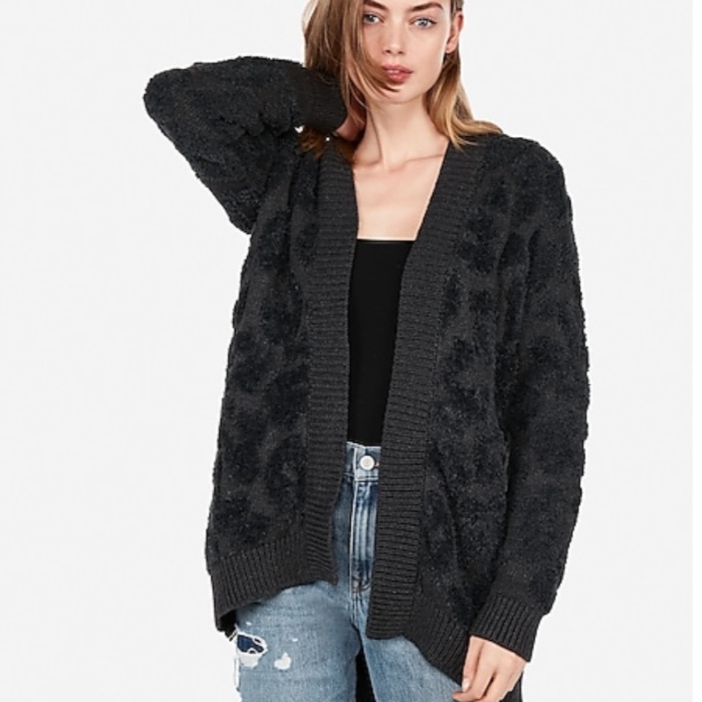 ⭐️ NWOT ⭐️ Express Cozy Leopard Cardigan Sweater